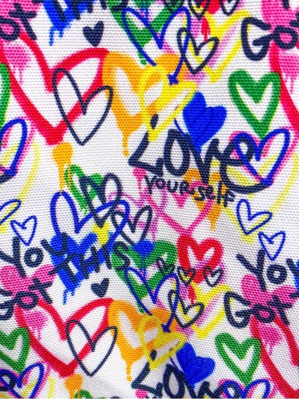 Graffiti Love Yourself Sport Sling Nylon Bag - Picture 6 of 12
